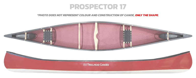 Prospector 17L, Basalt Innegra, Vinyl Trim, Two-Tone White Bottom Bordeaux Red